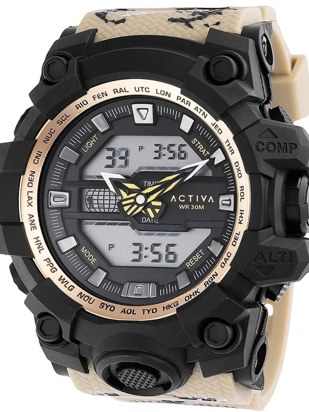 Activa Neo X Invicta Mens Tan Camo Sport Watch 55mm